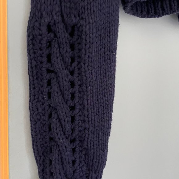 ANTHROPOLOGIE: ROSIE NERA Knit Fall/Autumn Sweater Cardigan, Blue, Large - Picture 3 of 3